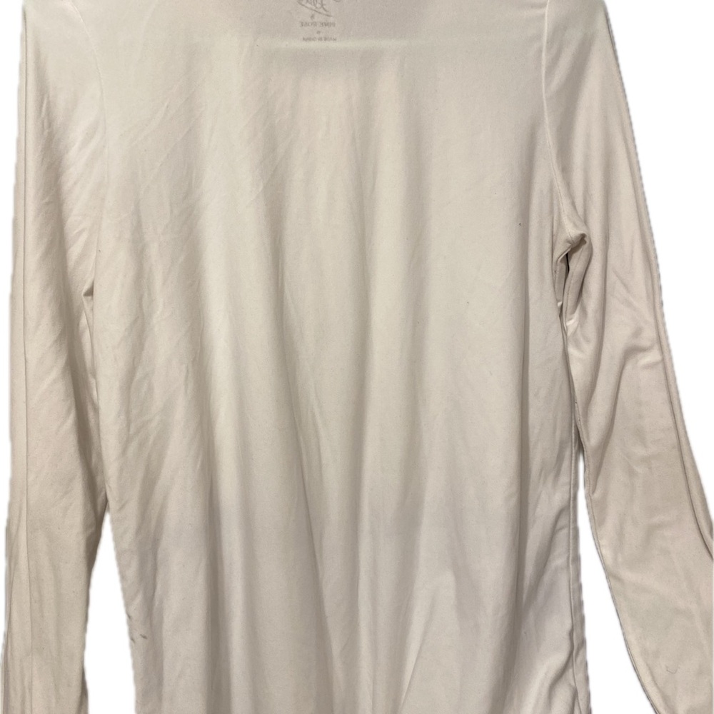 White Long Sleeve Tee-Top